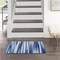 Homeroots 5 x 7 ft. Blue & Ivory Halftone Stripe Area Rug 385875 - alternate 8